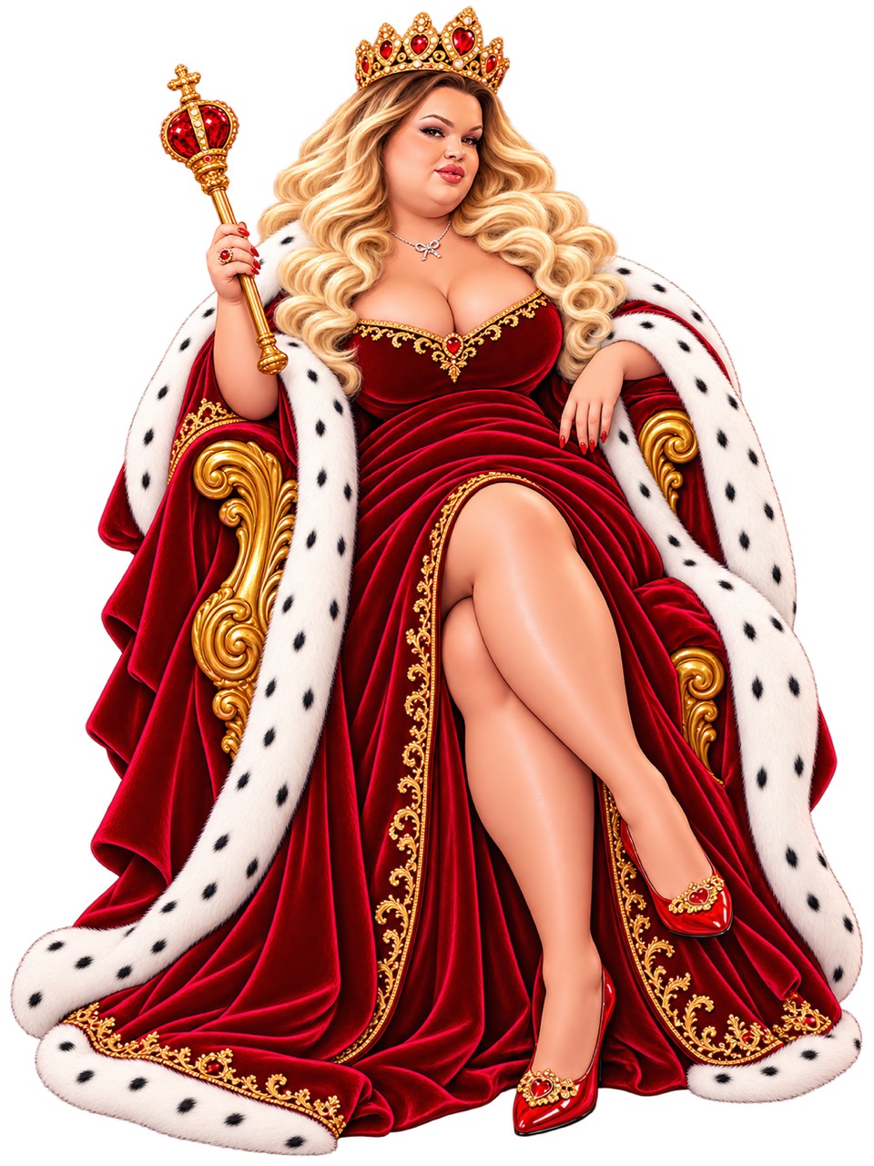Персонаж BLUF VPN в красном королевском образе